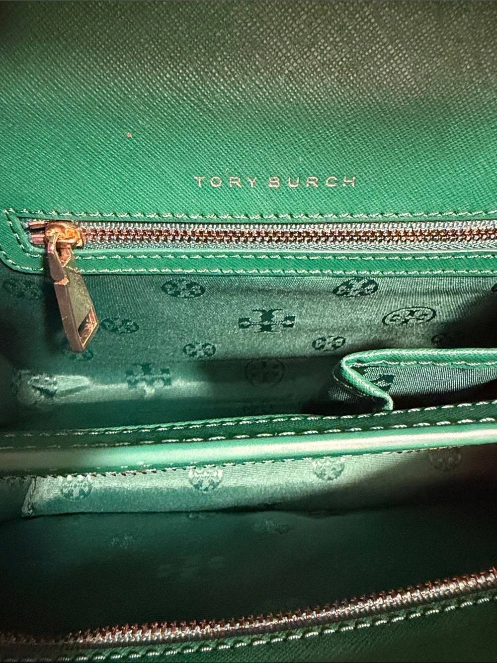 Tori Burch Emerald Green Crossbody Purse-NWOT - Picture 4 of 7